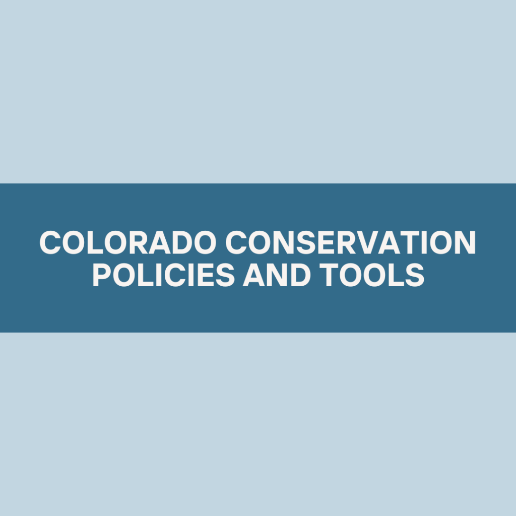 Colorado water conservation policies